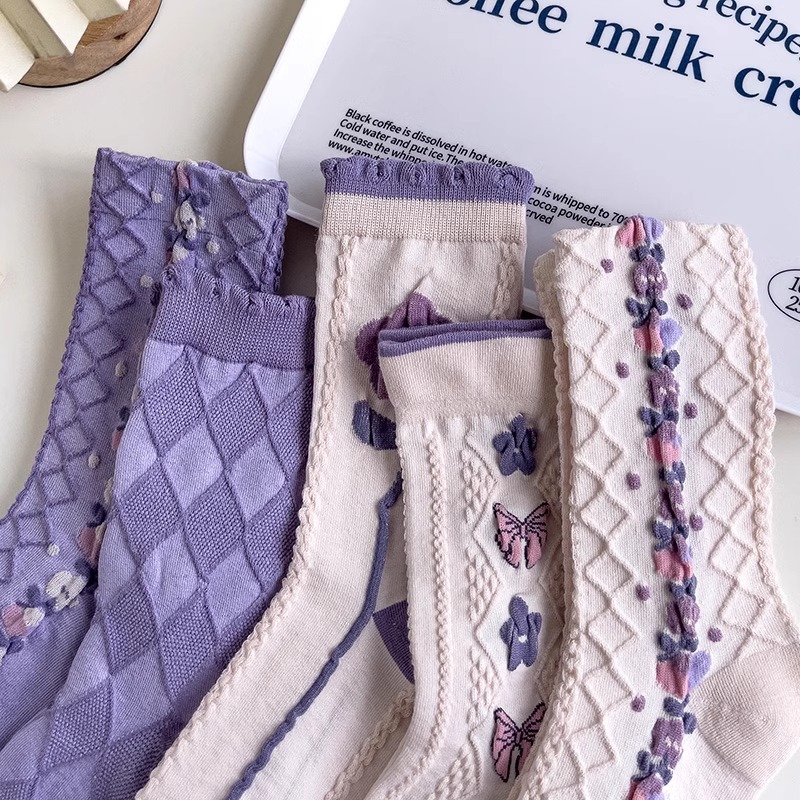 Purple Socks Children Mid Tube - đánh giá và giá Good Floral & Wedding Decor Supply