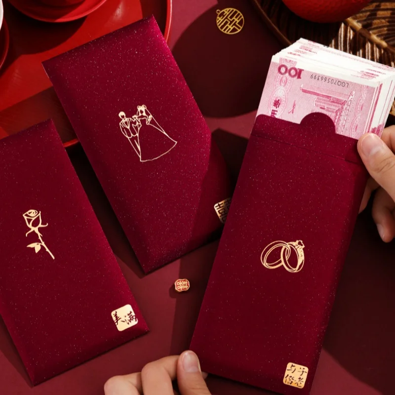 6Pcs /Pack Chinese Red Envelop - đánh giá và giá Wedding Envelopes